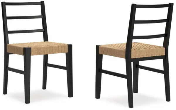 Isanti - Dining Room Side Chair (Set of 2) - Light Brown / Black