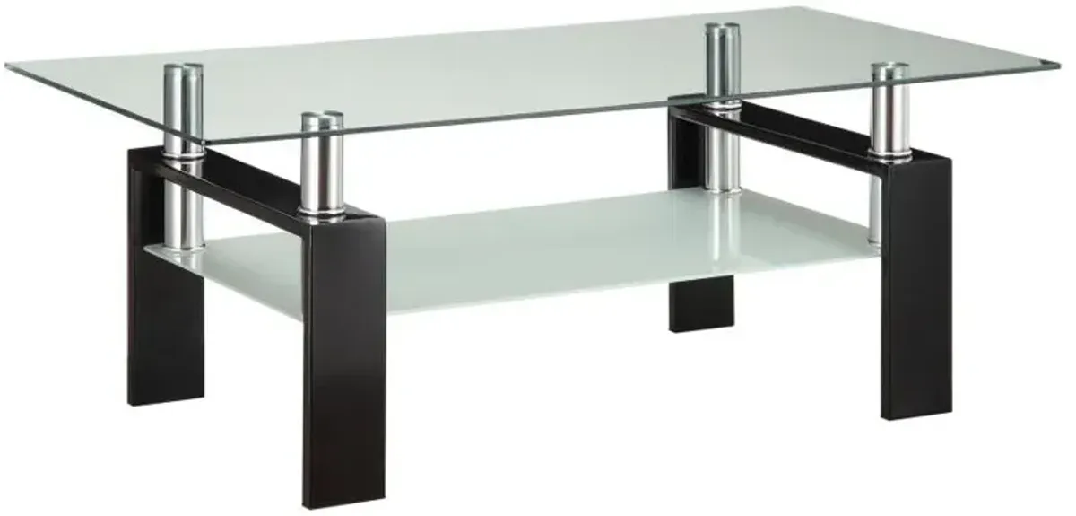 Dyer - 1-Shelf Rectangular Glass Top Table
