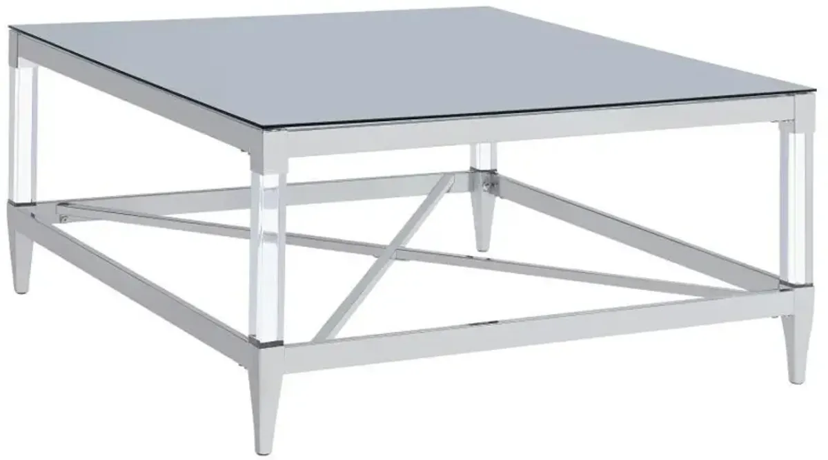 Lindley - Square Tempered Mirror Acrylic Table