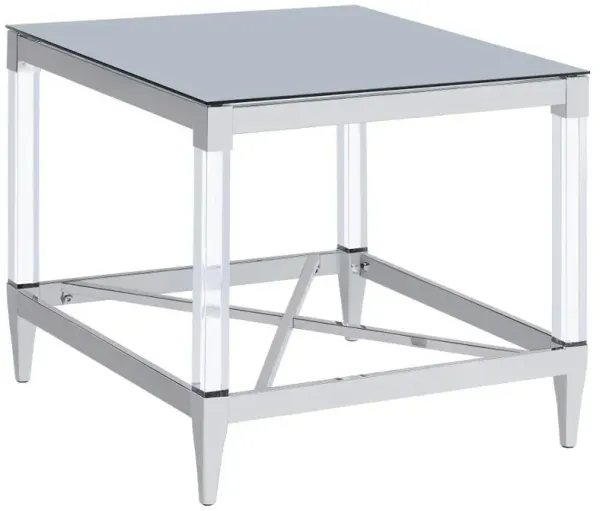 Lindley - Square Tempered Mirror Acrylic Table