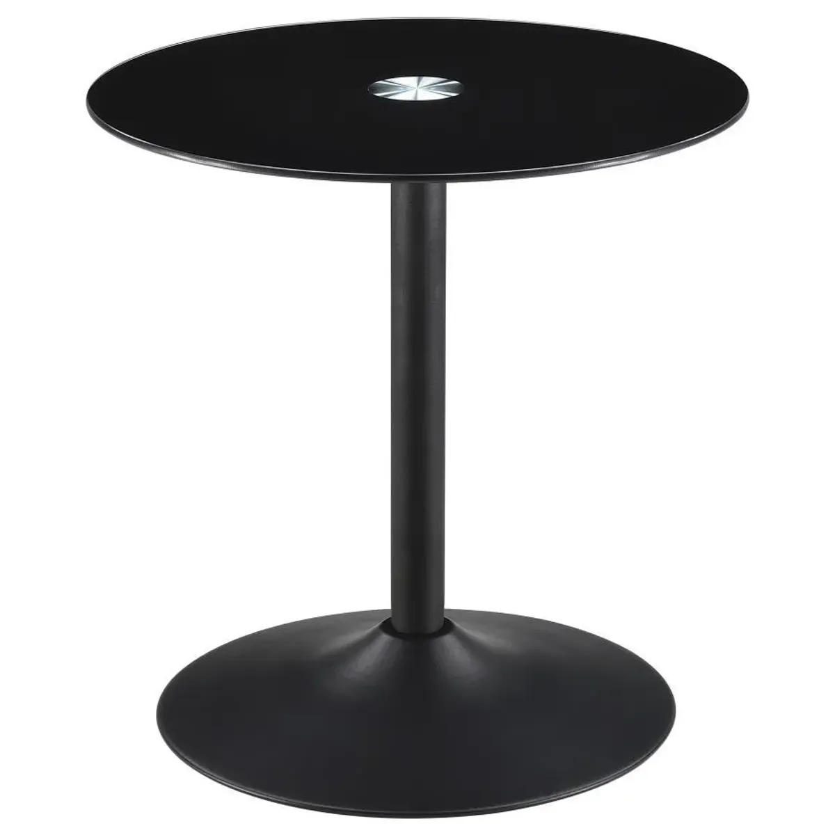 Ganso - Round Metal Coffee Table With Tempered Glass Top