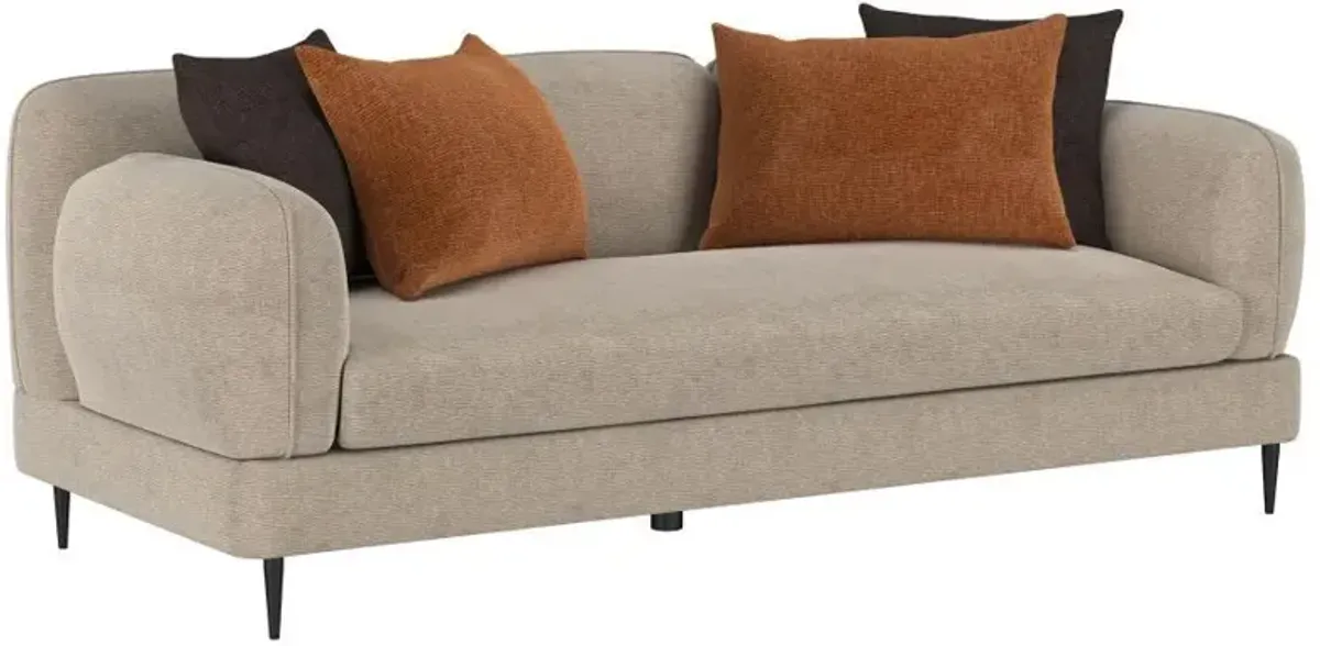 Jade - Chenille Upholstered Modern Track Arm Sofa