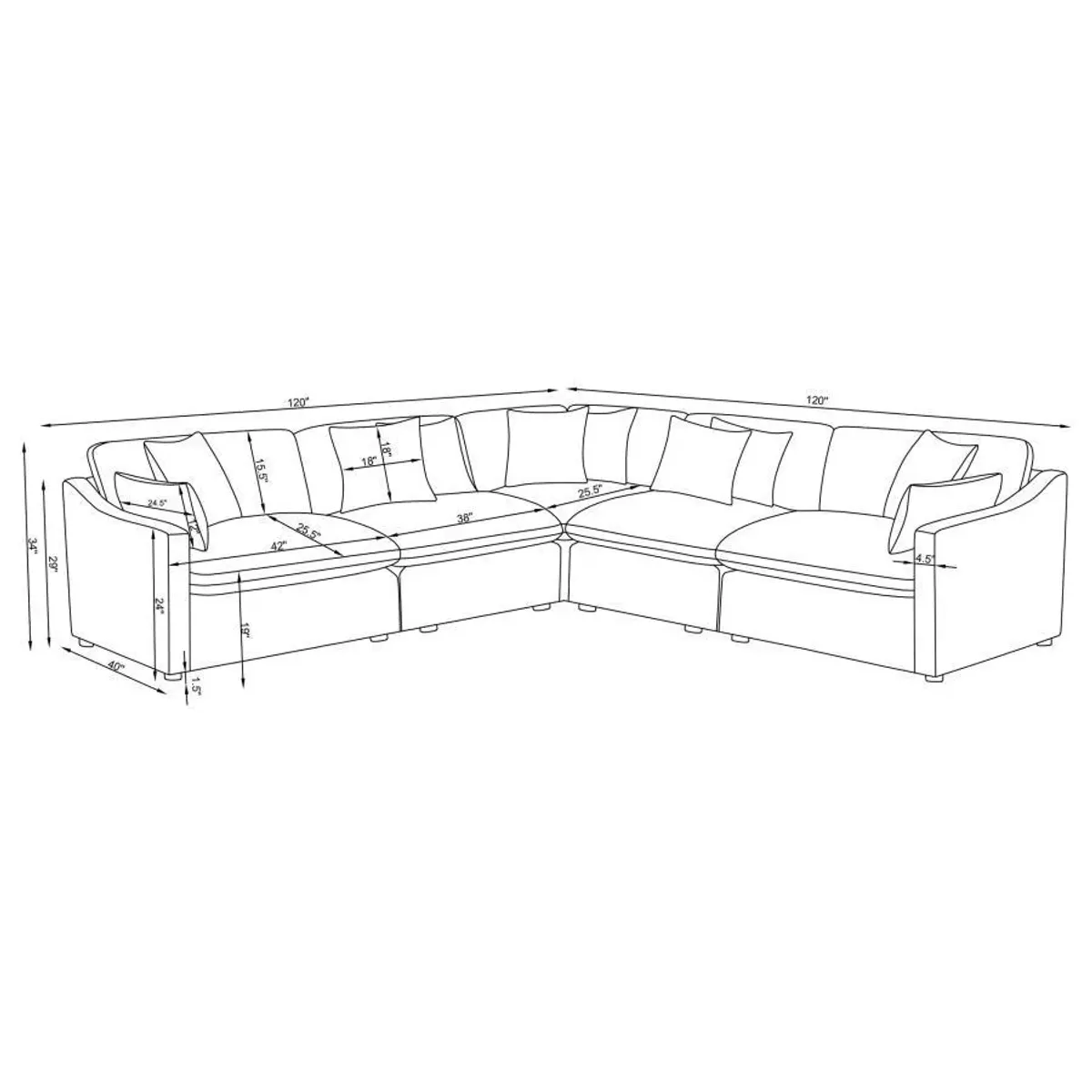 Hobson - Upholstered Modular Sectional Sofa