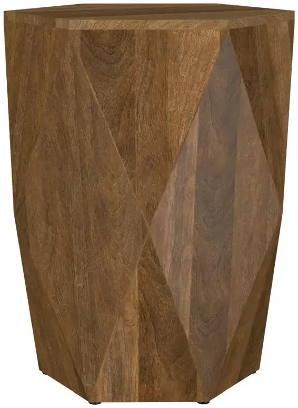 Zalika - Hexagonal Solid Mango Wood Table