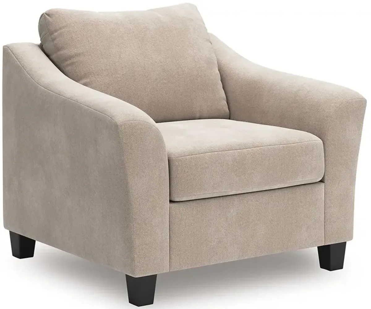 Willarae - Taupe - 2 Pc. - Chair And A Half, Ottoman