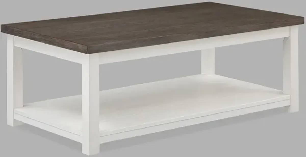 Dakota - Coffee Table With Casters - White