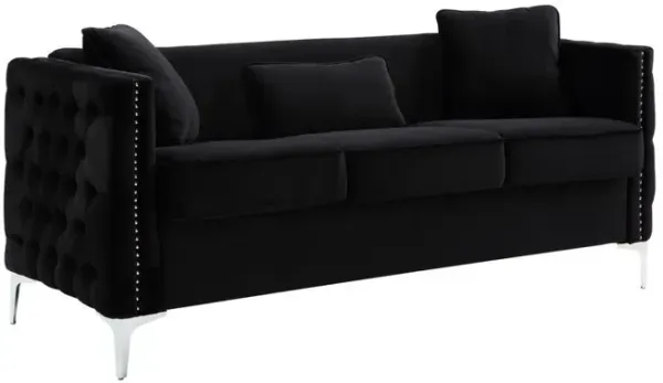 Bayberry - Velvet Sofa With 3 Pillows