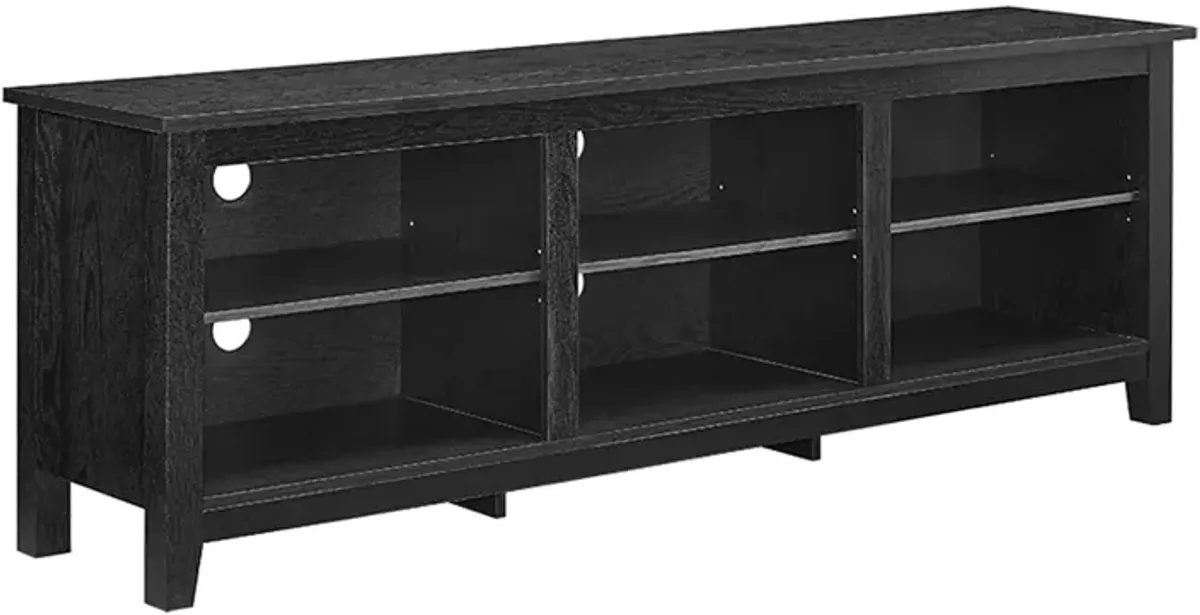 Modern Transitional 3 Shelf Open Storage 70" TV Stand For 80" TVs
