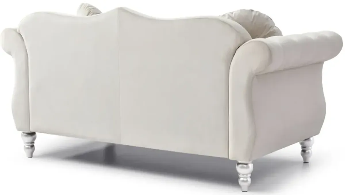 Stylish Flared Arm Loveseat