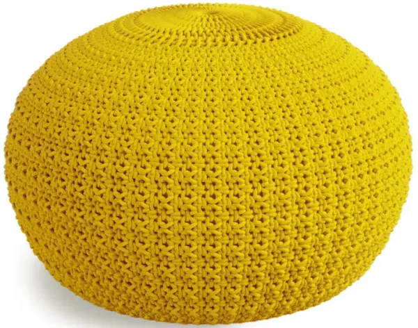 Sonata - Handcrafted Round Knitted Outdoor / Indoor Pouf
