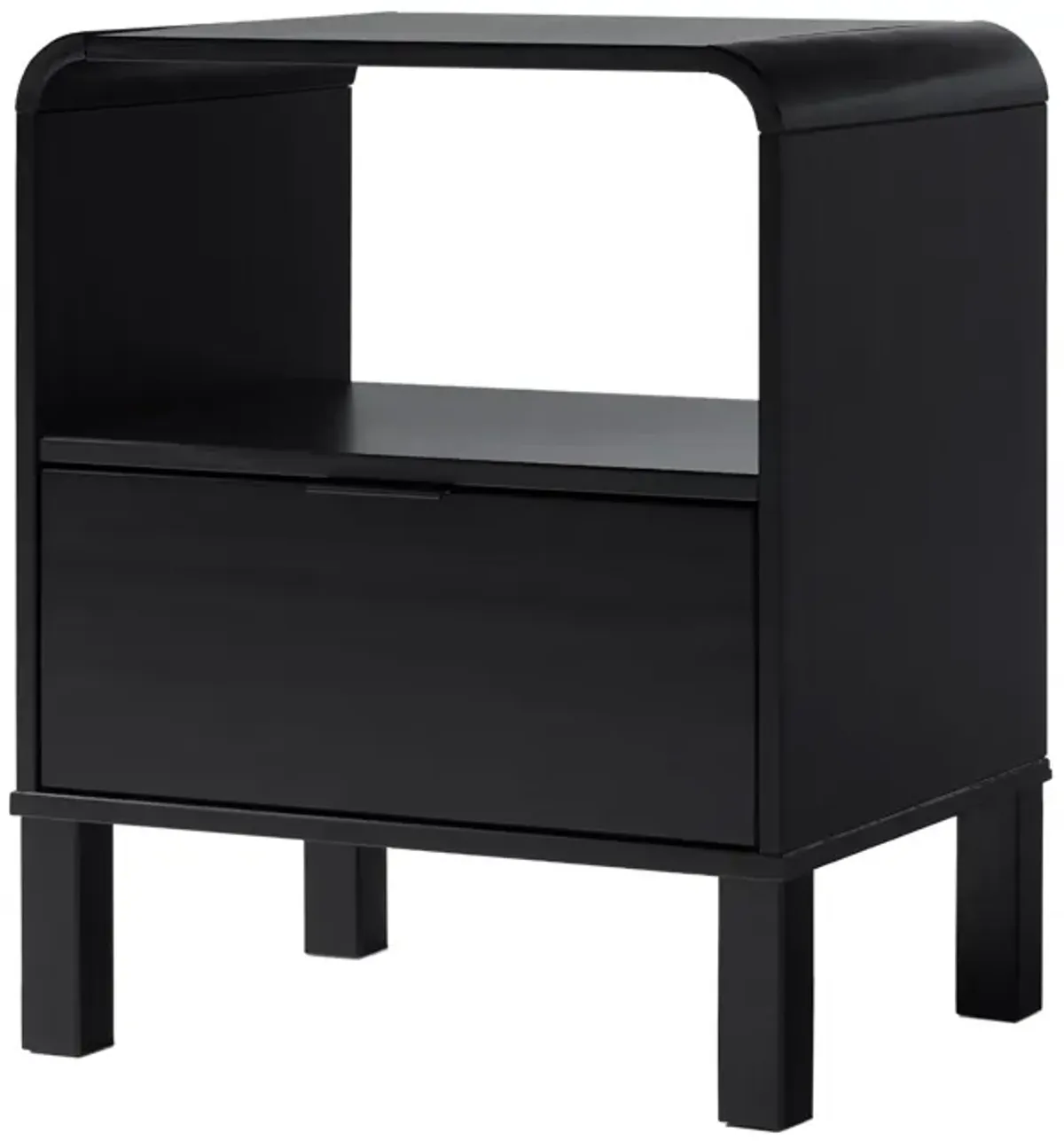 Modern Minimalist Curved Top Nightstand