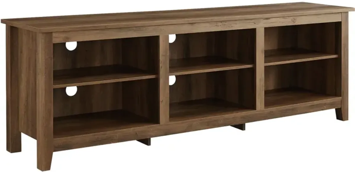 Modern Transitional 3 Shelf Open Storage TV Stand