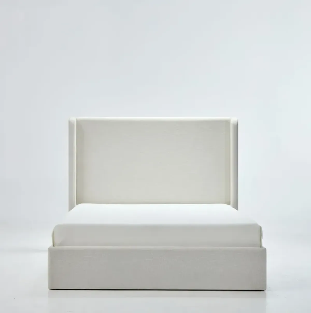 Carmen - Minimalist Upholstered Wingback Bed Frame With High Headboard