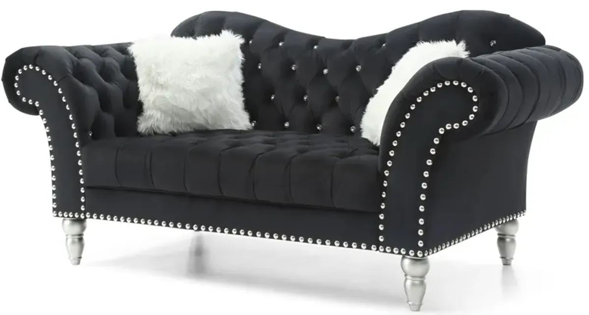 Elegant Round Arm Loveseat