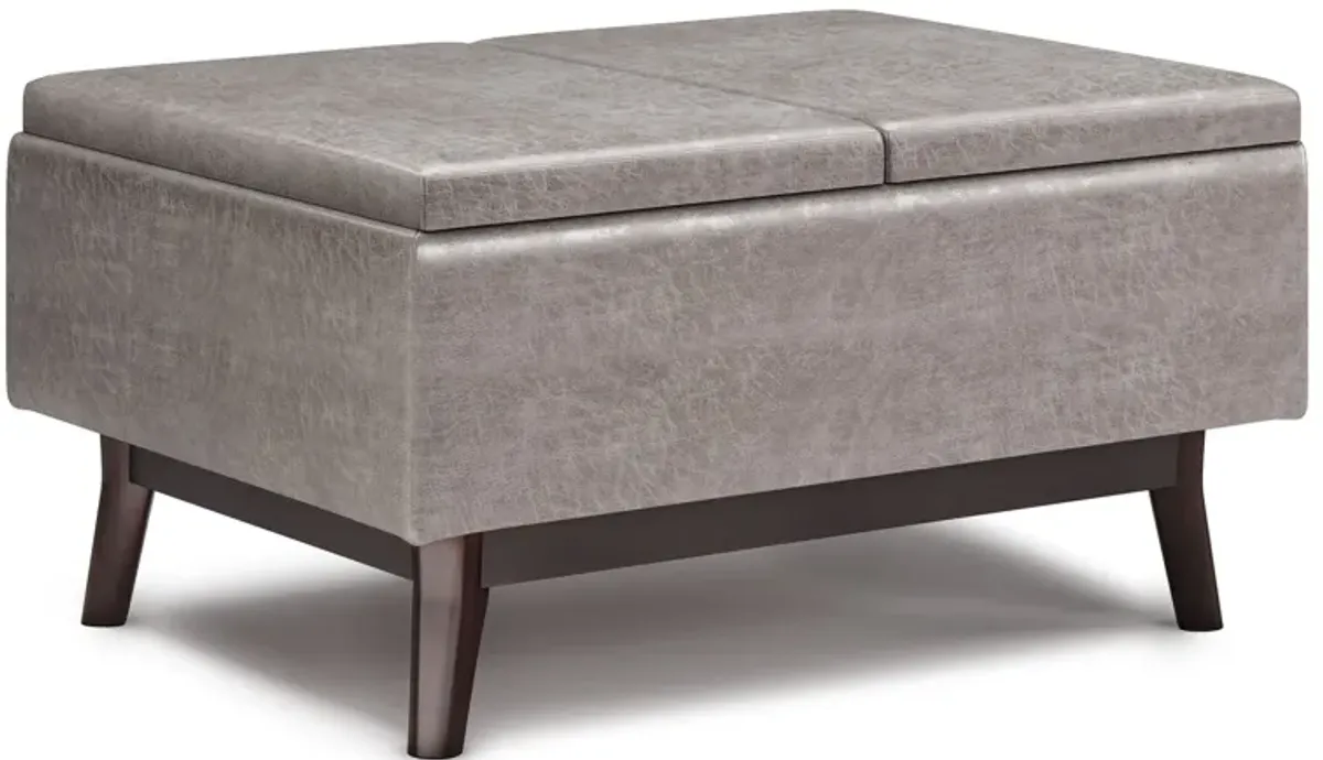 Owen - Tray Top Small Coffee Table Upholstered Storage Ottoman