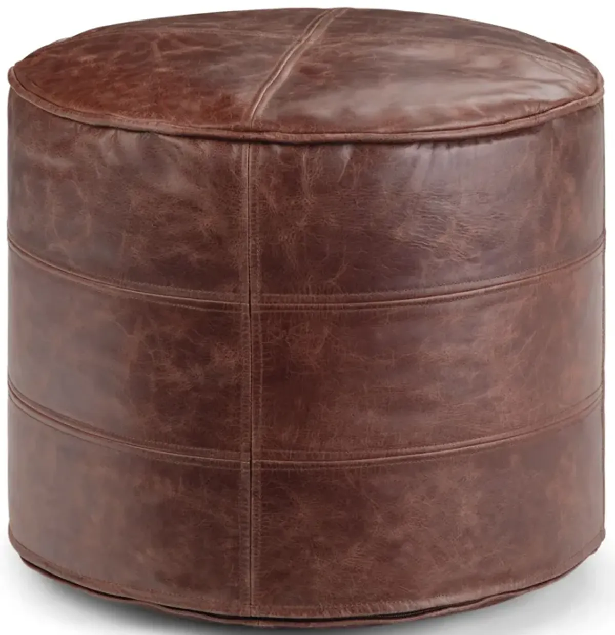 Connor - Handcrafted Round Pouf