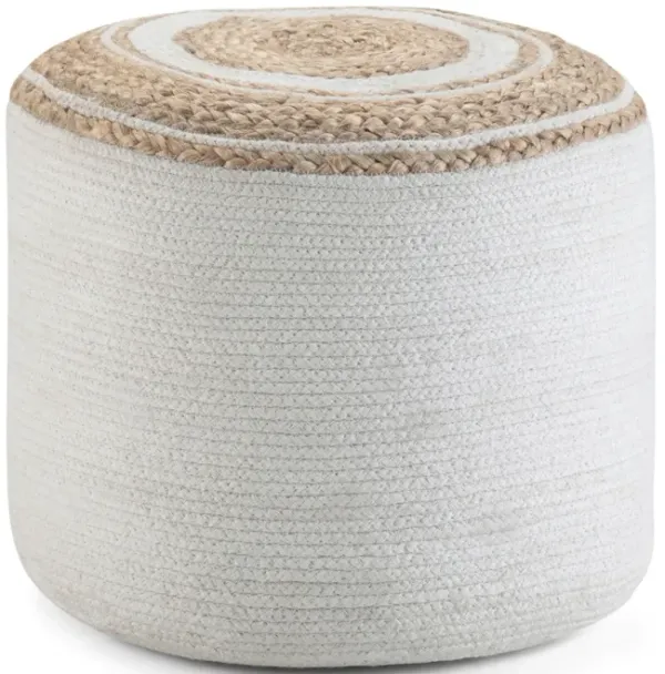 Serena - Handcrafted Round Braided Pouf