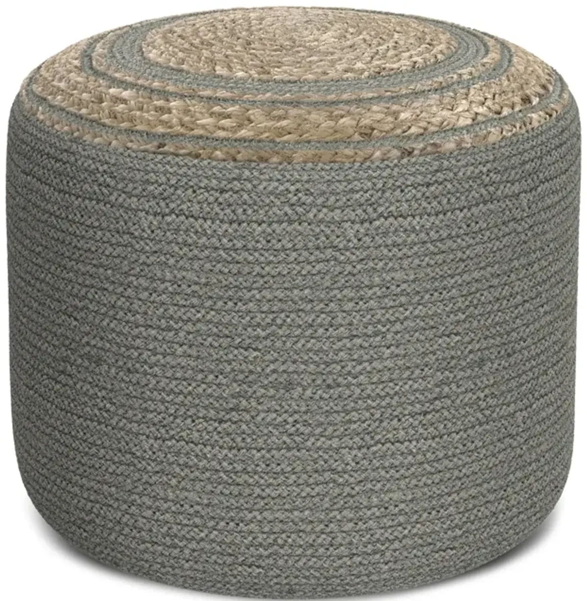 Serena - Handcrafted Round Braided Pouf