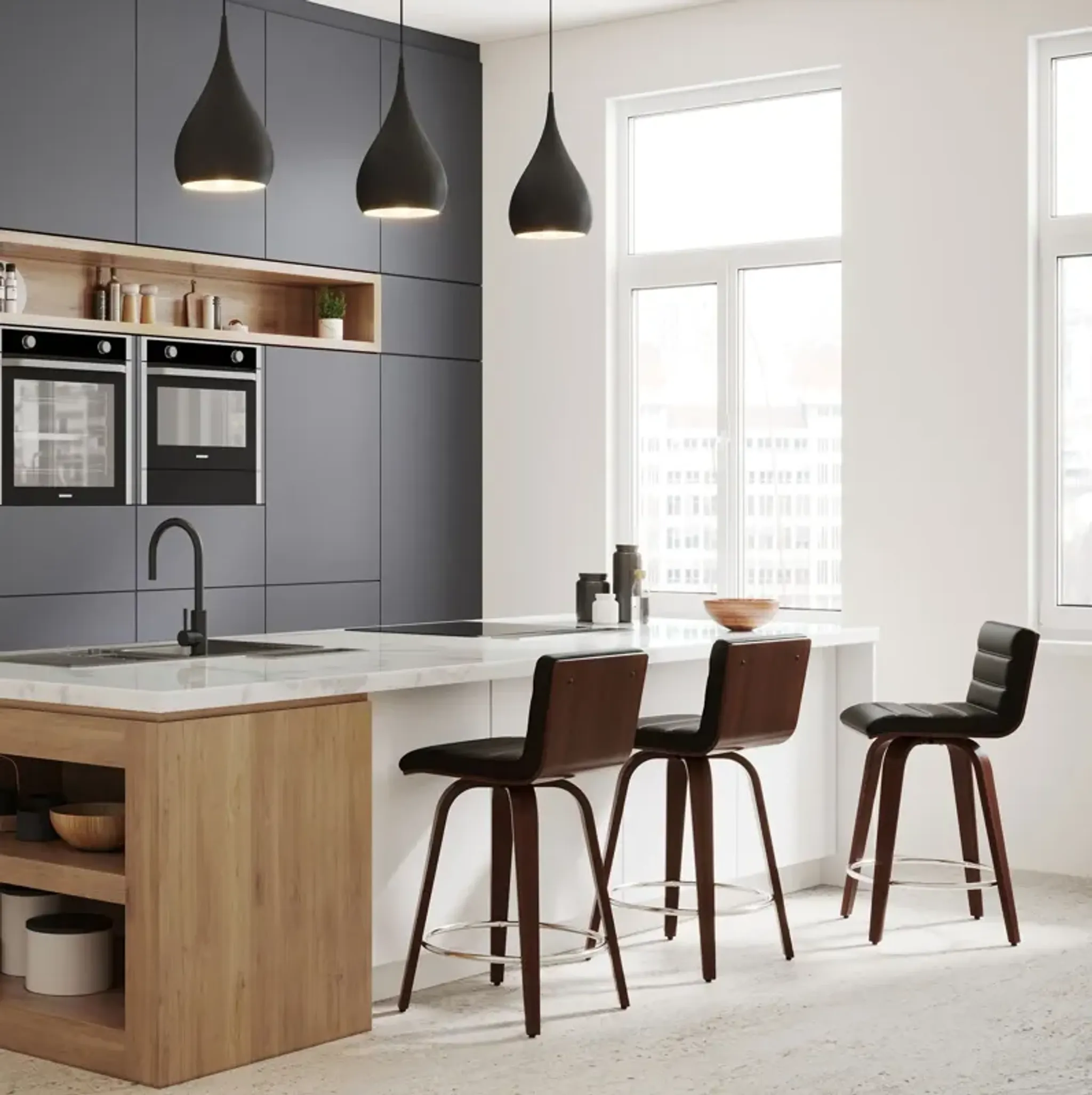 Roland Upholstered Swivel Counter Height Stool Bel Furniture ...