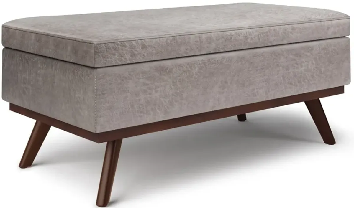 Owen - Lift Top Large Coffee Table Storage Ottoman, Mid Century Style