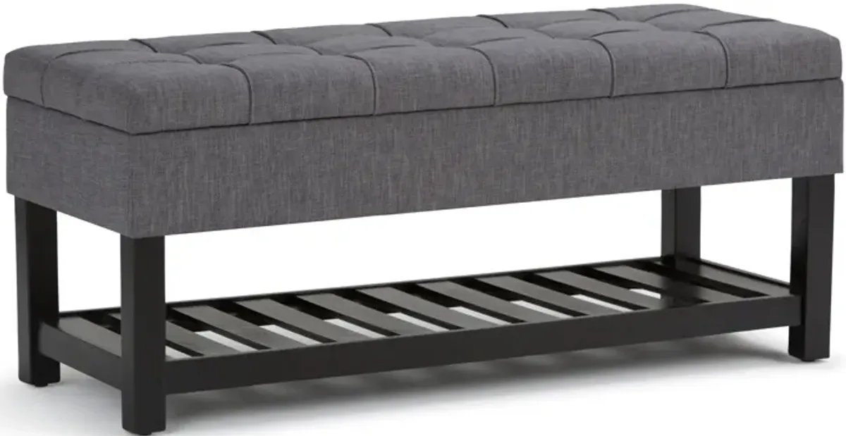 Saxon - Upholstered Transitional Storage Ottoman Bench