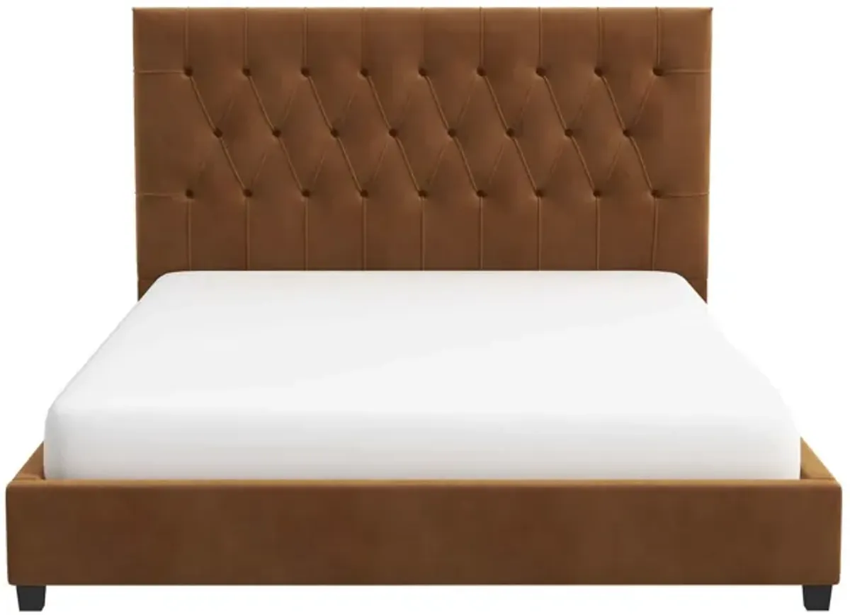 Donald - Mid-Century Modern Upholstered Platform Bed