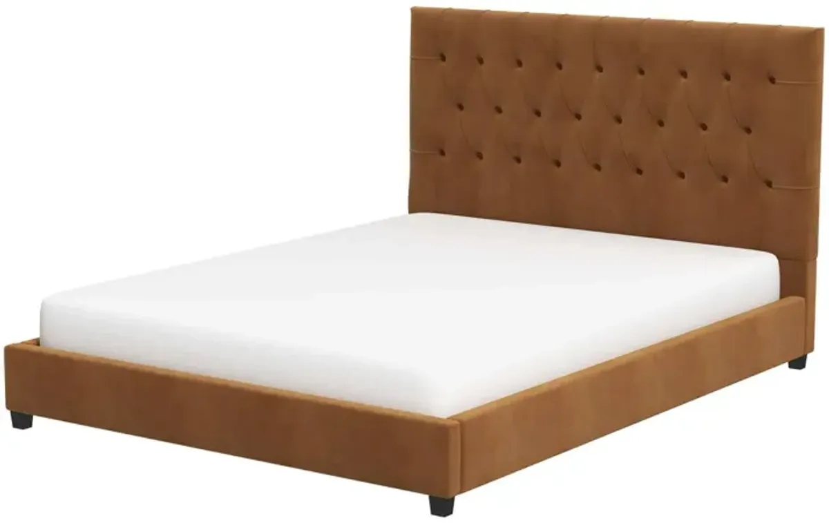 Donald - Mid-Century Modern Upholstered Platform Bed