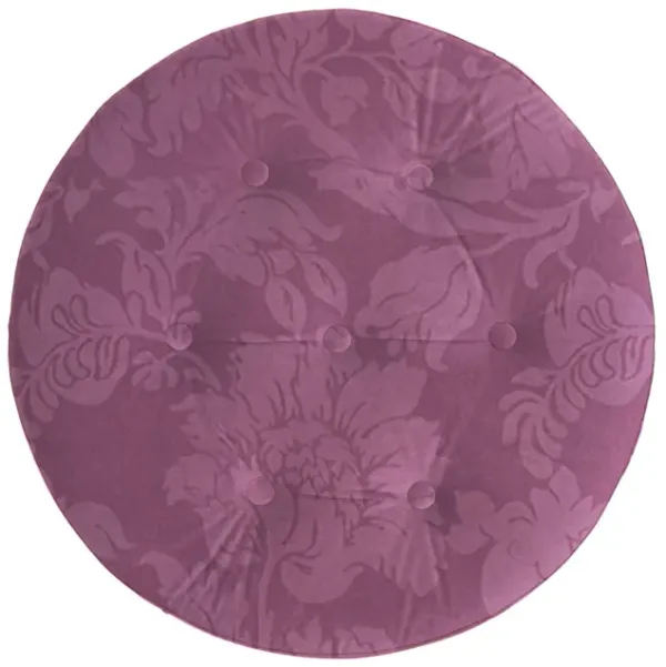 Yolanda - Luxurious Upholstery Round Upholstered Accent Ottoman