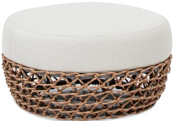 Willow - Round Upholstered Patio Ottoman
