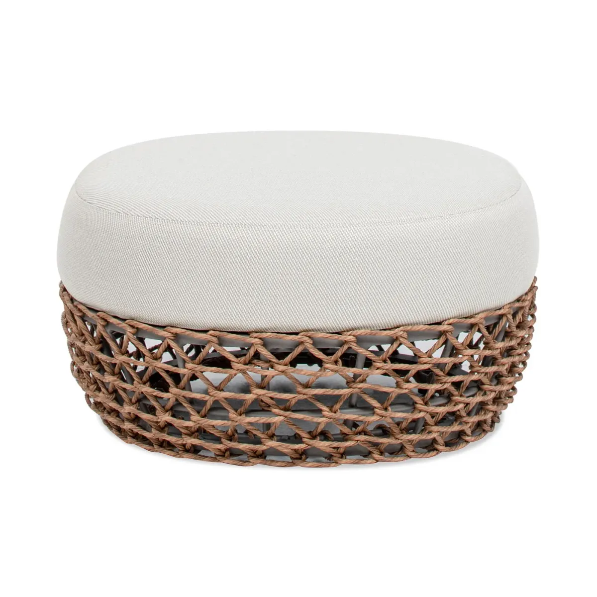 Willow - Round Upholstered Patio Ottoman