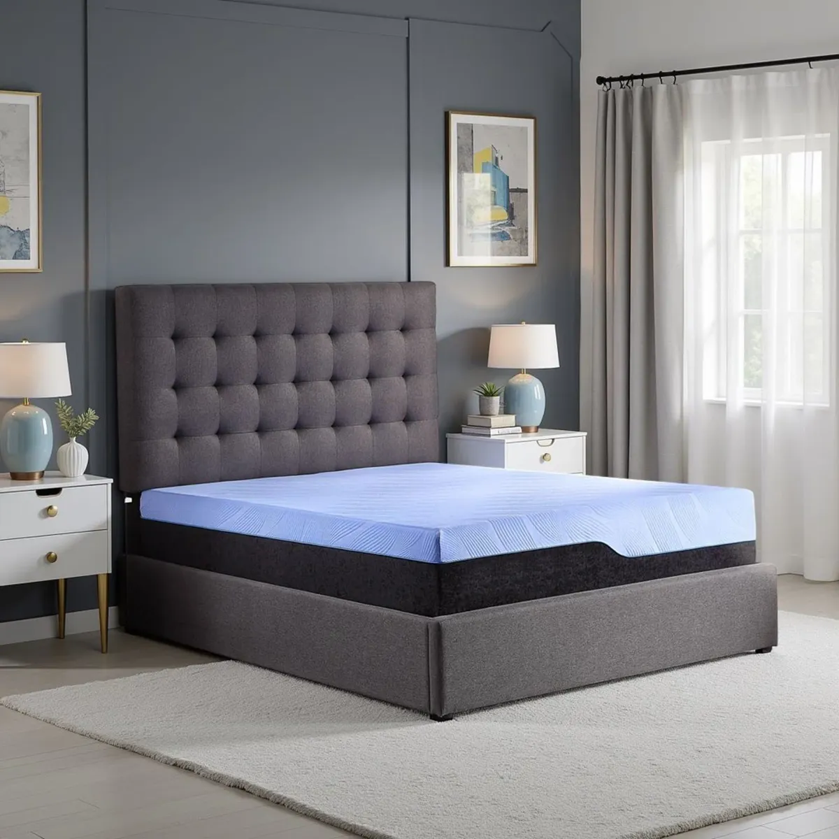 Refresh - 12" Hybrid Cooling Fast Responding Latex Foam And Coil Mattress