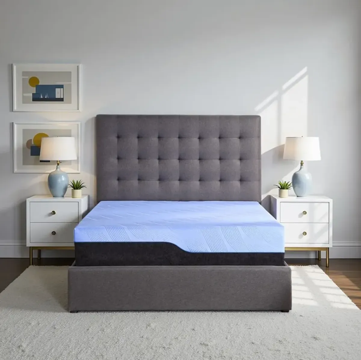 Refresh - 12" Hybrid Cooling Fast Responding Latex Foam And Coil Mattress