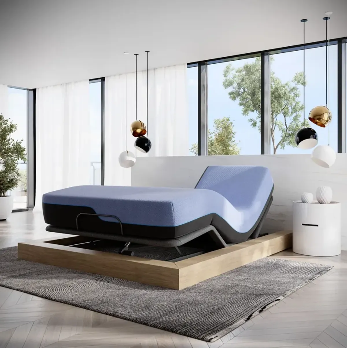 Refresh - 12" Flex Head Hybrid Cooling Fast Responding Latex Foam And Coil Mattress