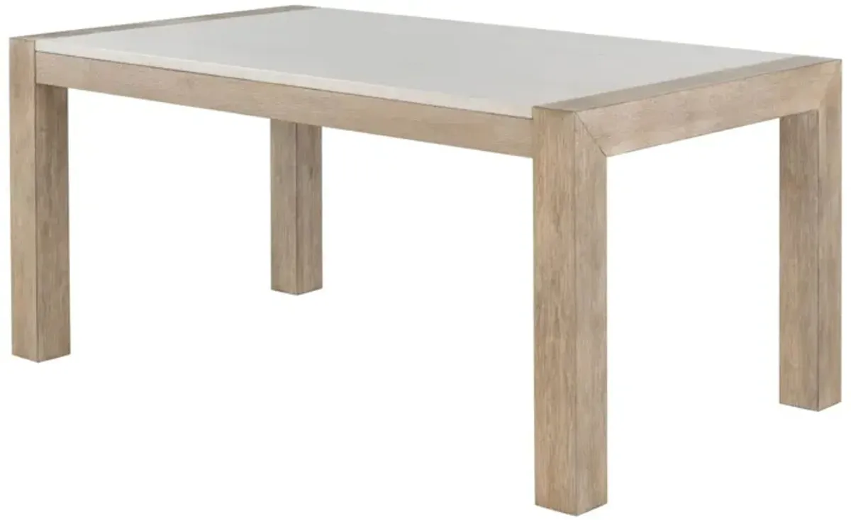 Vanilla - Real Marble Dining Table And Chair Set With Upholstery - Beige / Natural