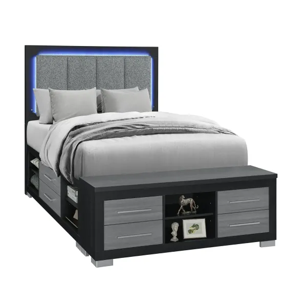 Emilia - Bed With Storage And LED Lighting
