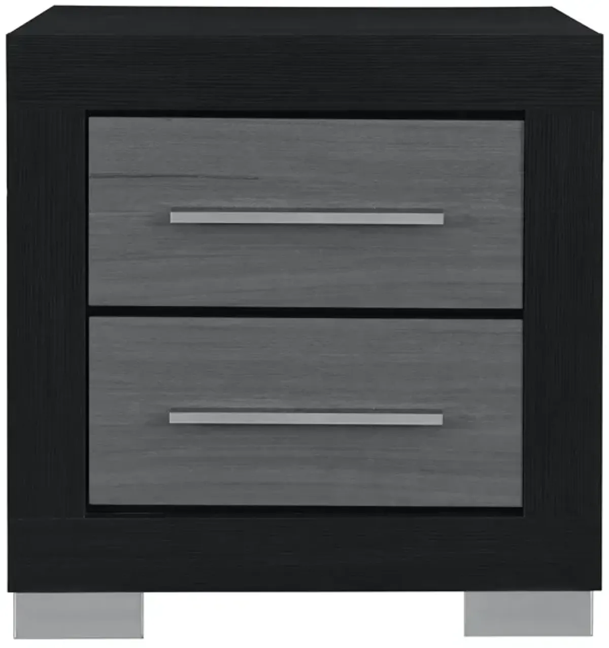 Elsa - 2 Toned Nightstand With Bar Handle And Spacious Drawers