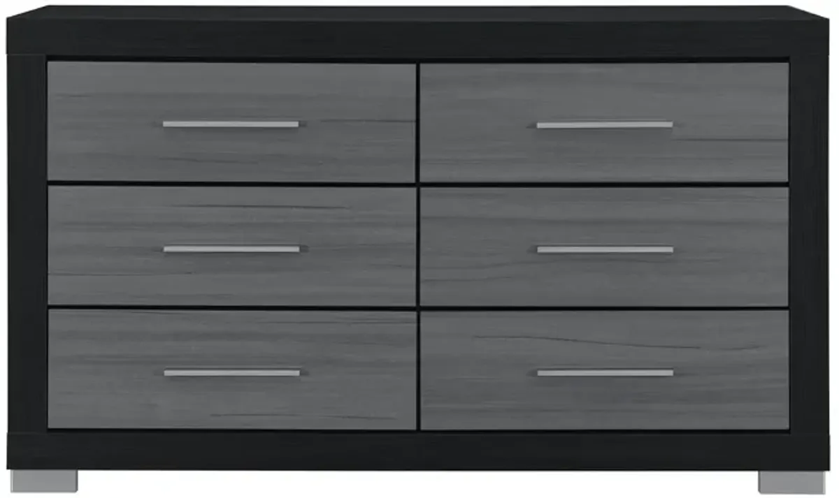 Elsa - 2 Toned And Dresser With Bar Handle And Construction