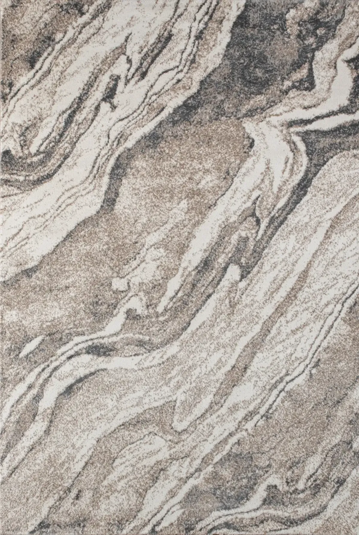 .Mirage Beige & Gray Marble-Pattern Area Rug 6'6" x 9'
