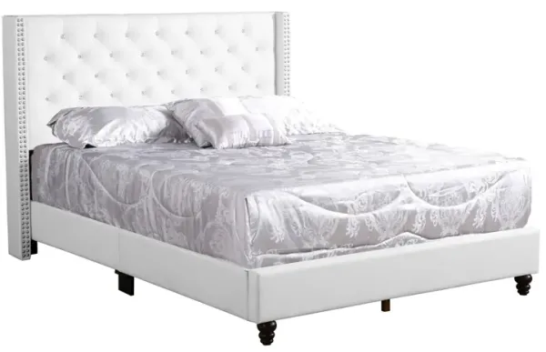Upholstered Nailhead Trim Chic Bed