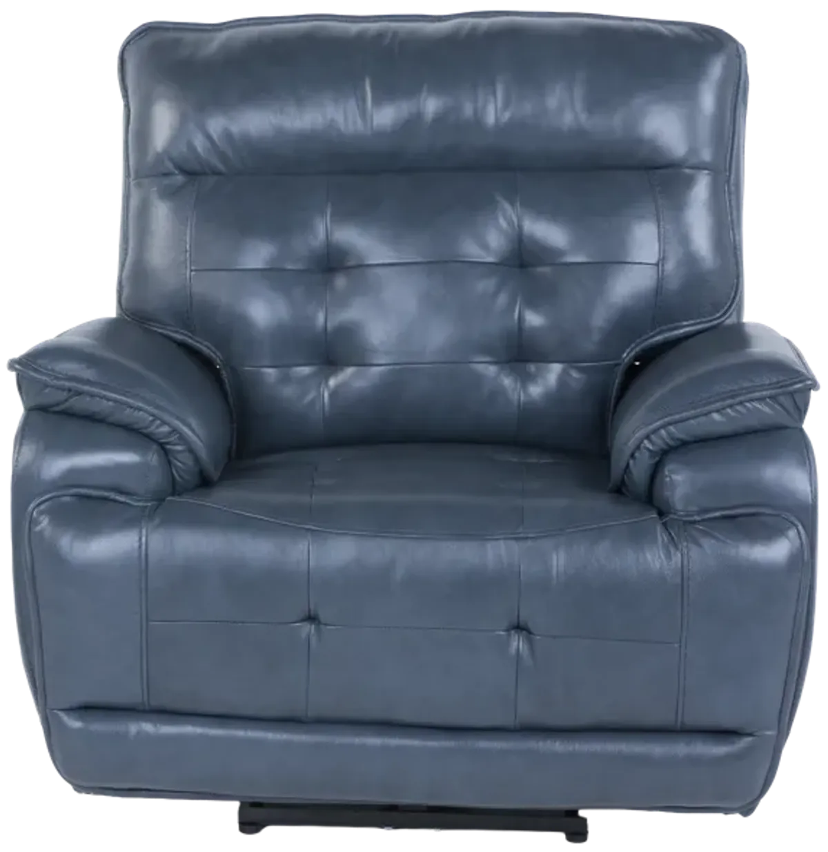 Top Grain Leather Power Recliner with Adjustable Headrest