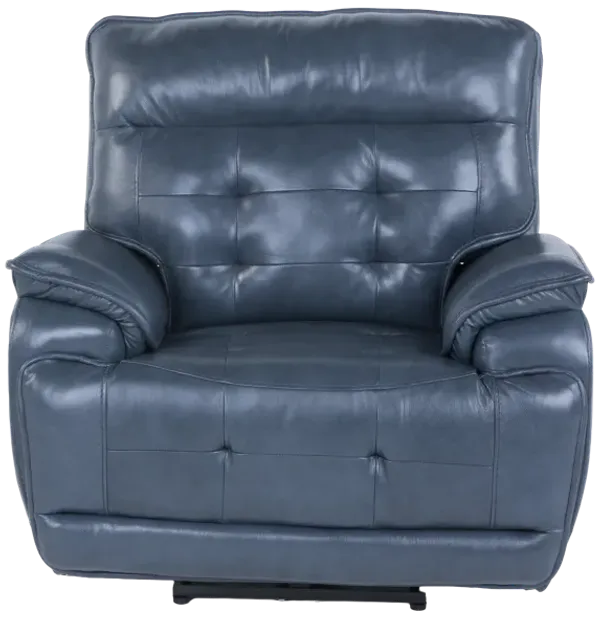 Top Grain Leather Power Recliner with Adjustable Headrest
