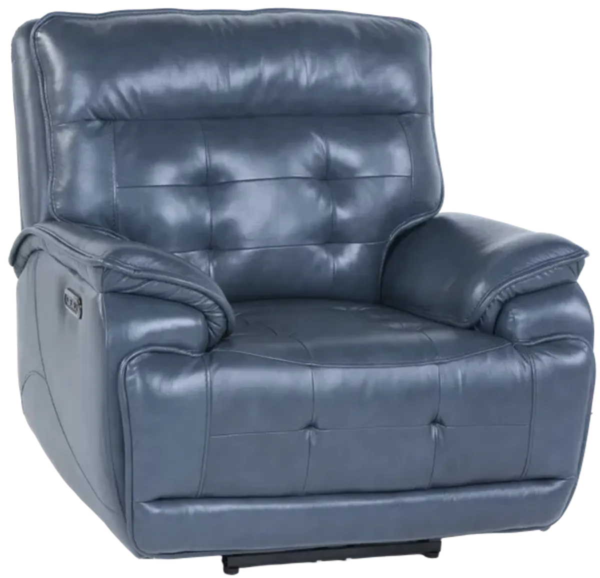 Top Grain Leather Power Recliner with Adjustable Headrest