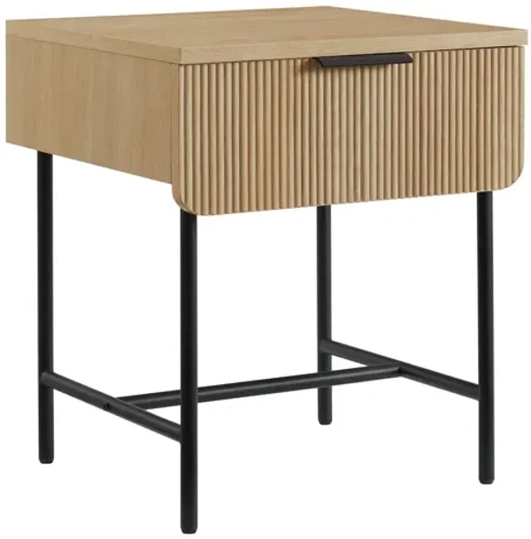 Modern Fluted Door Minimalist Side Table