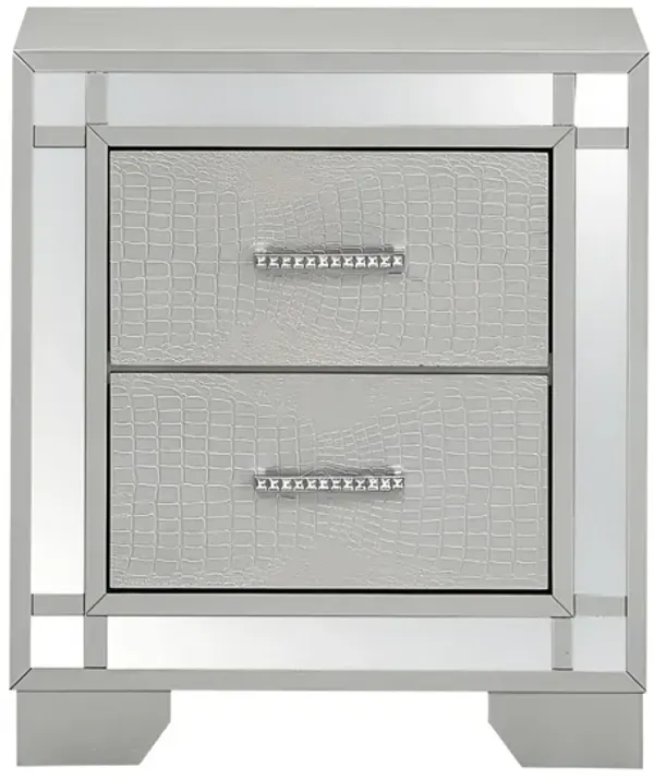 Madison - Nightstand - Silver Champagne