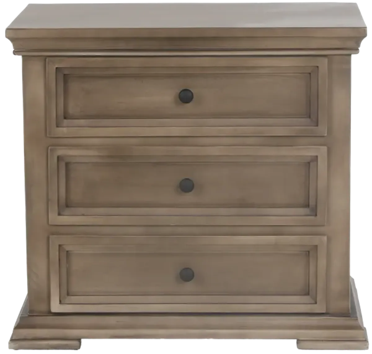 3 Drawer Rustic Nightstand