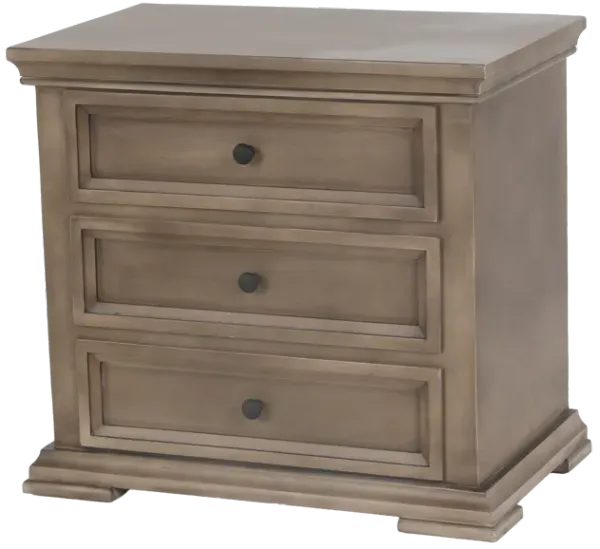 3 Drawer Rustic Nightstand