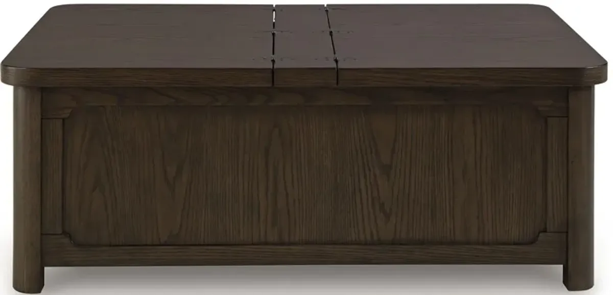 Breckington - Cocktail Table With Storage - Dark Brown