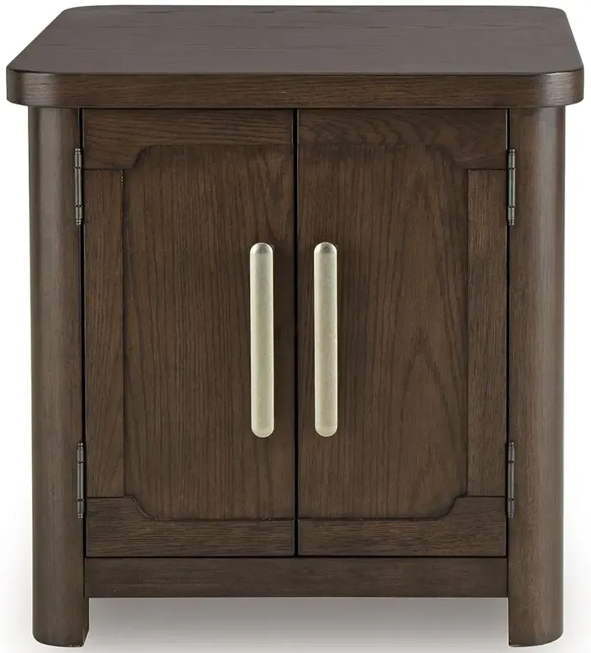 Breckington - Rectangular 2-door End Table - Dark Brown