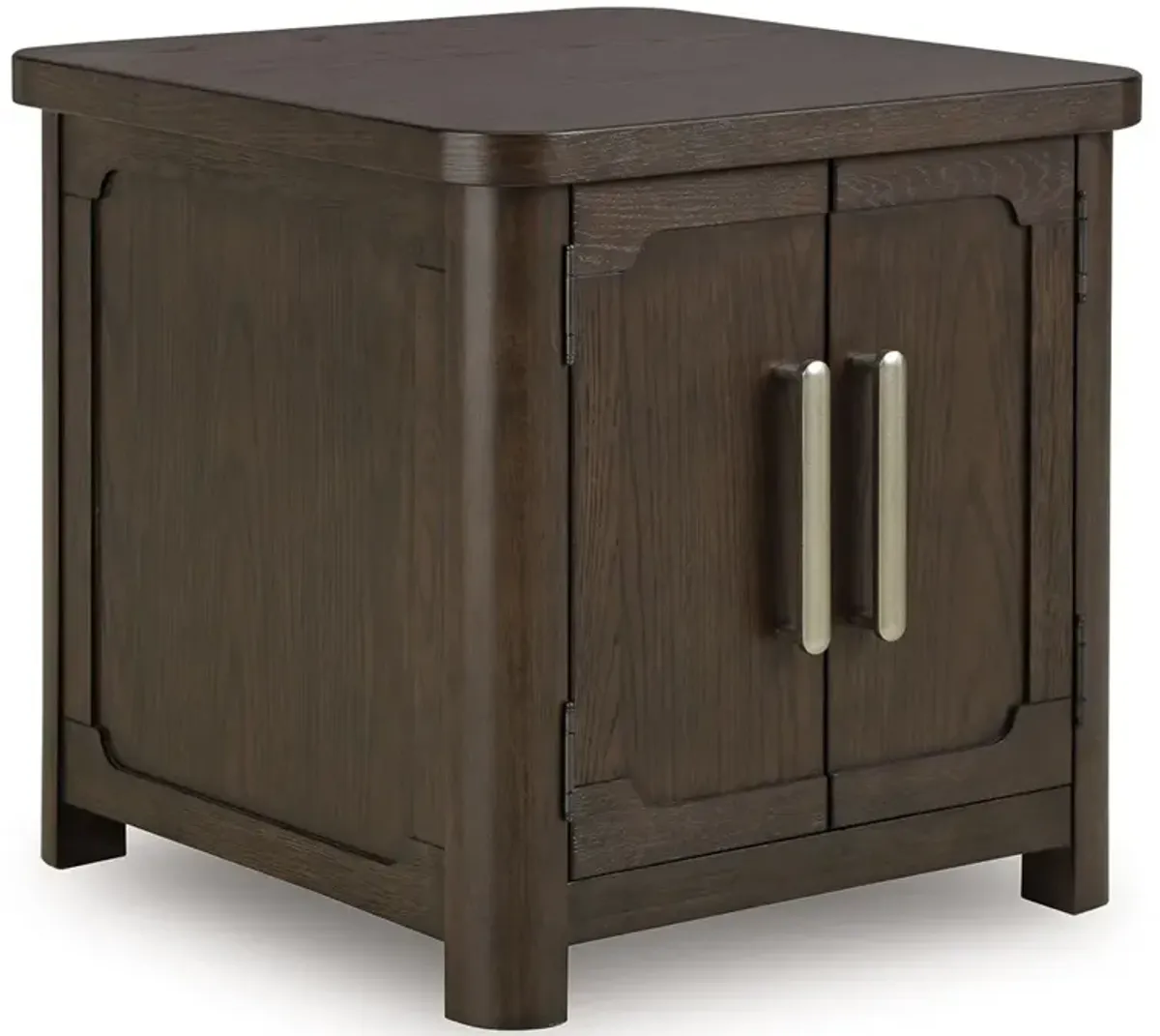 Breckington - Rectangular 2-door End Table - Dark Brown