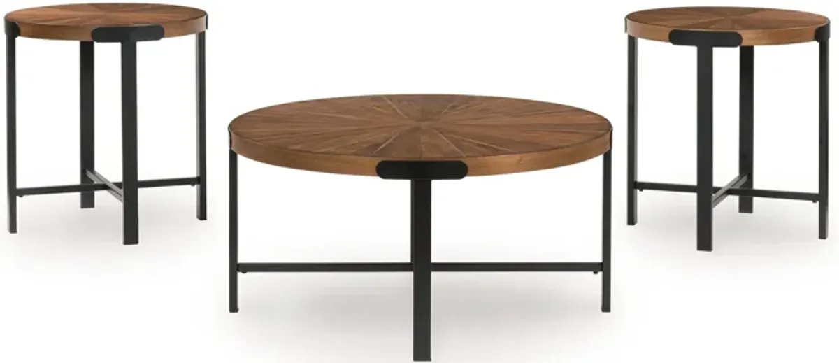 Crosstrail - Occasional Table Set (Set of 3) - Brown